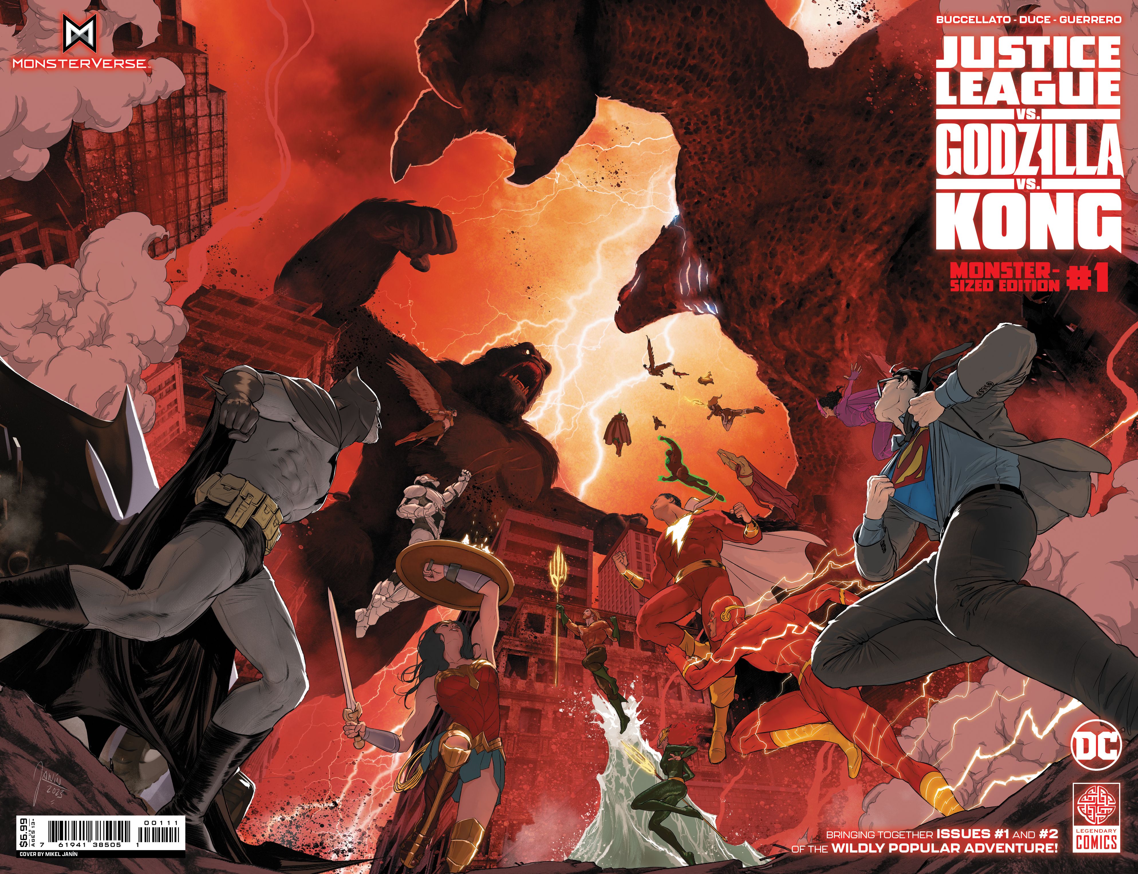 Liga da Justiça vs Godzilla vs Kong Monster Sized Edition