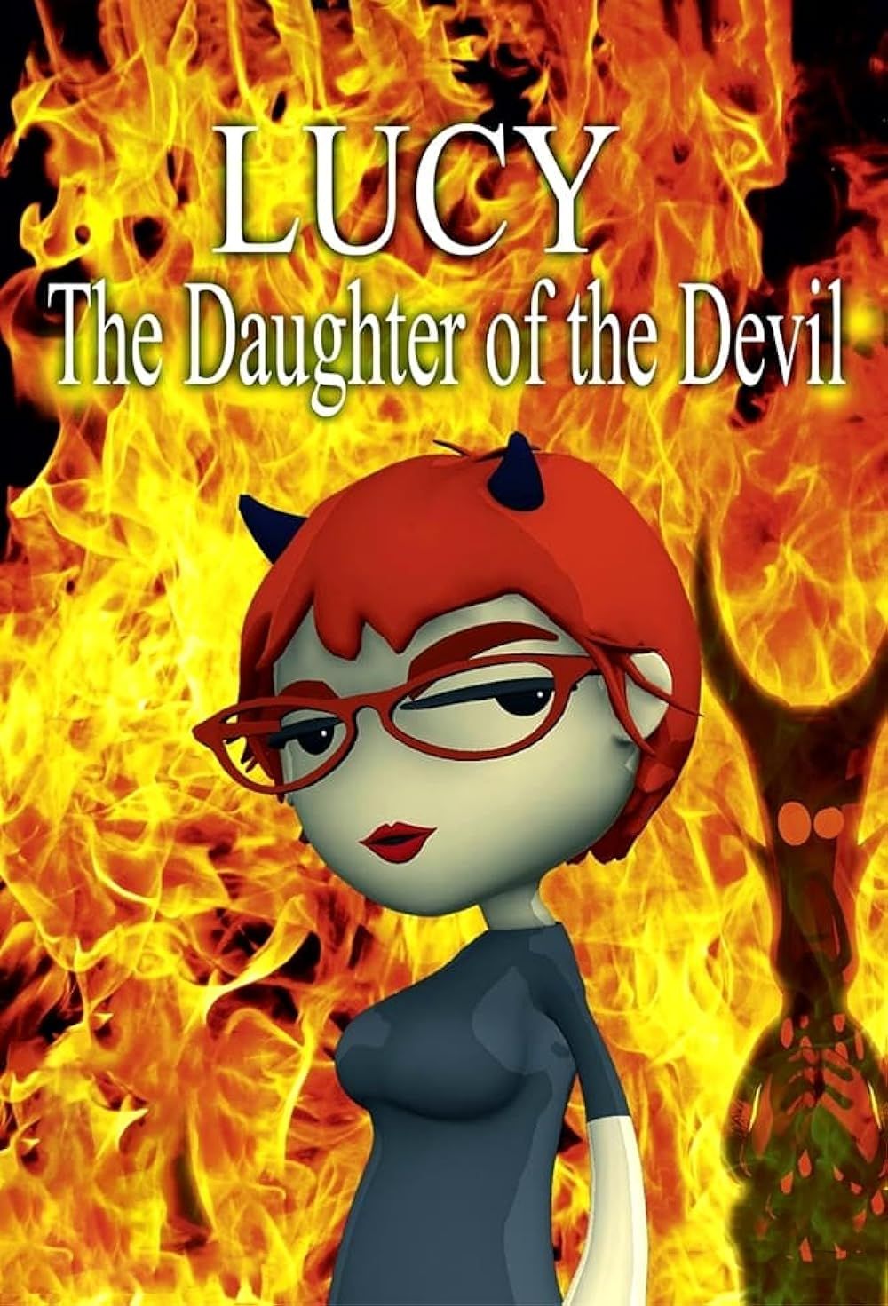 Lucy in Front of Fire in Lucy The Daughter of the Devil