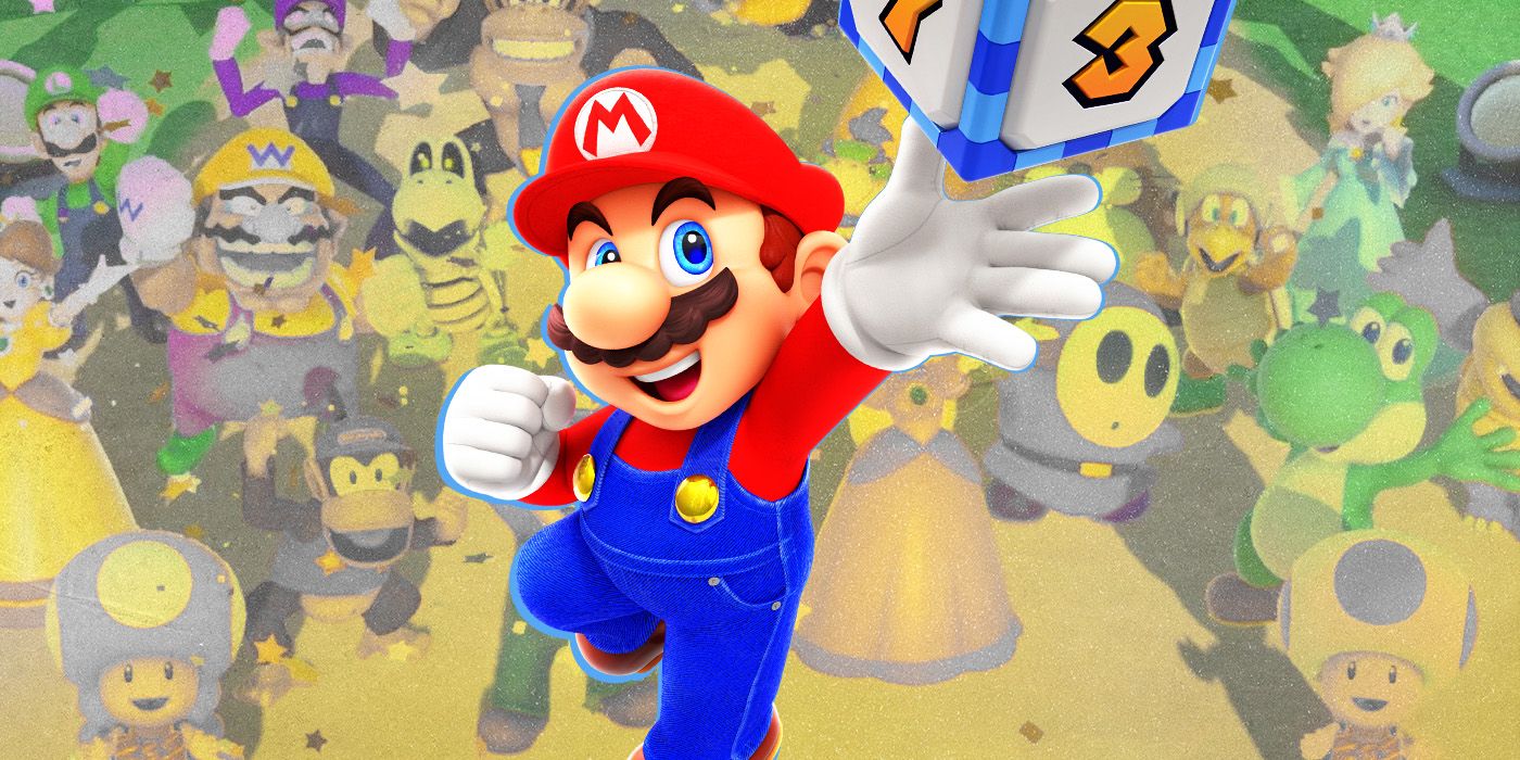 Mario Holding Cube Super Mario Party Superstar