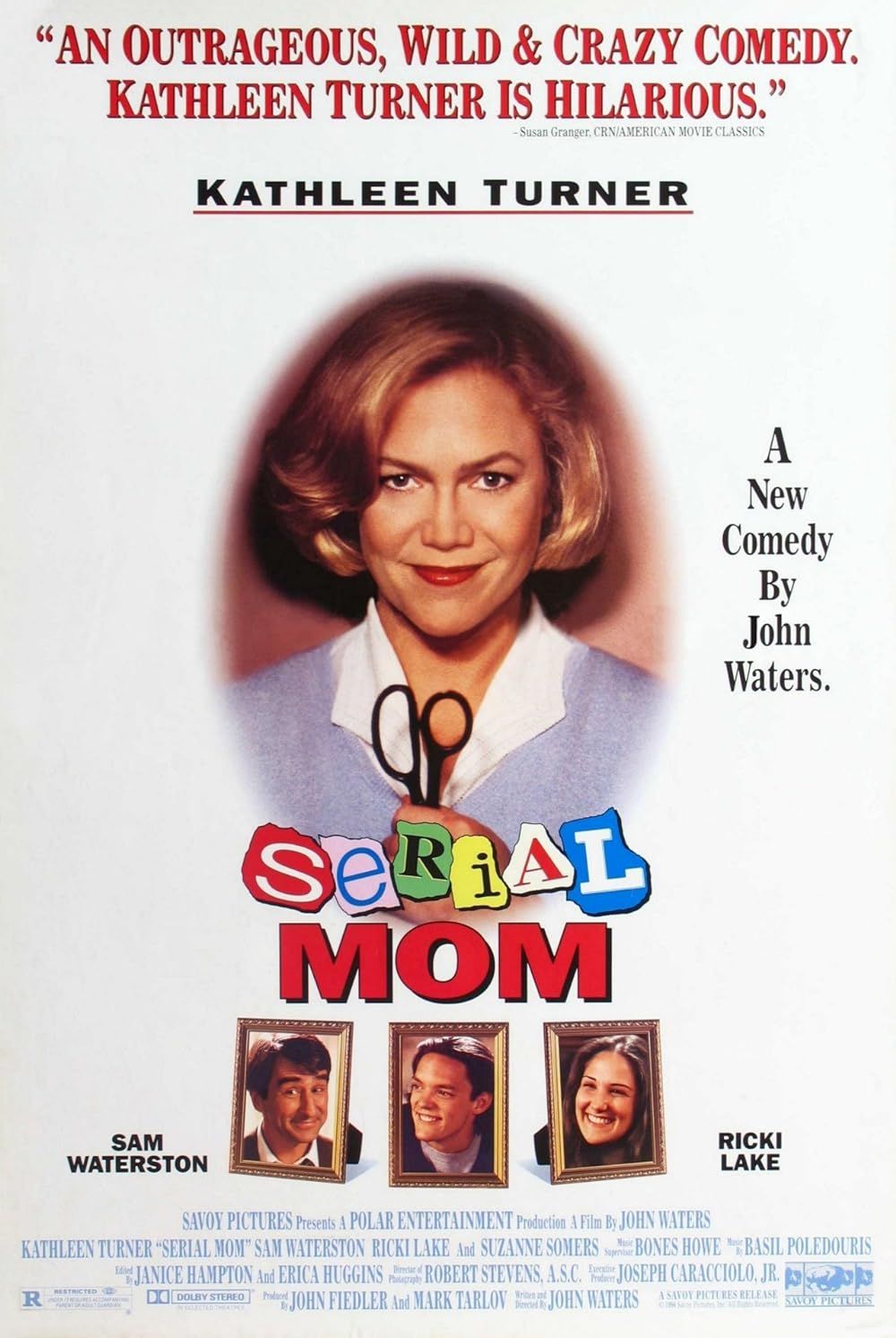 Matthew Lillard, Kathleen Turner, Ricki Lake and Sam Waterston in Serial Mom (1994)