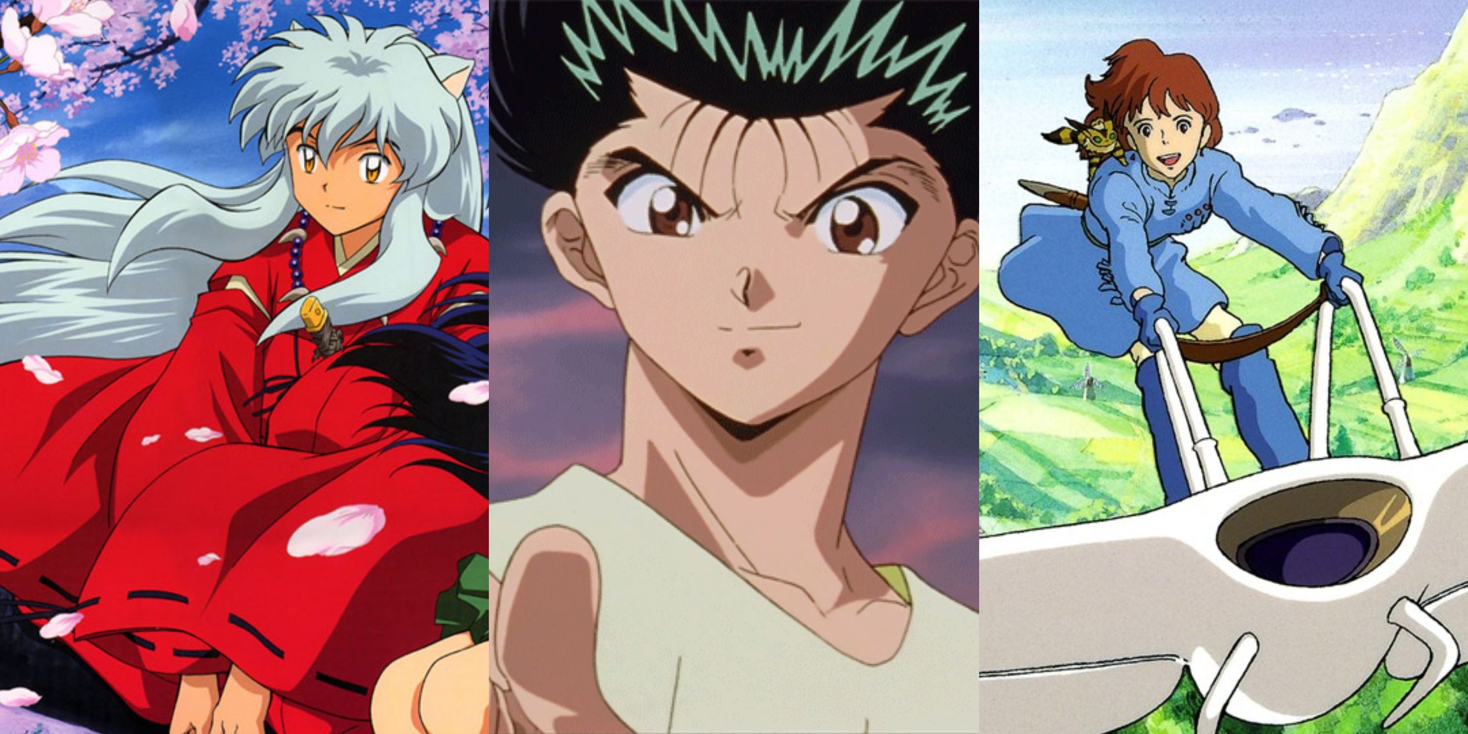 Inuyasha, Yu Yu Hakusho, and Nausicaa of the Valley of the Wind