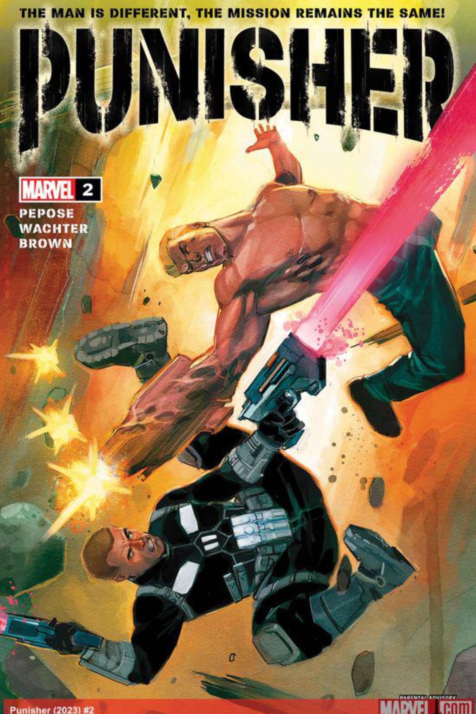 New Punisher Joe Garrison fights the Bushwhacker in The Punisher #2