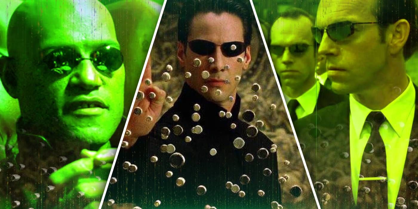 Morpheus, Neo e Agente Smith em Matrix