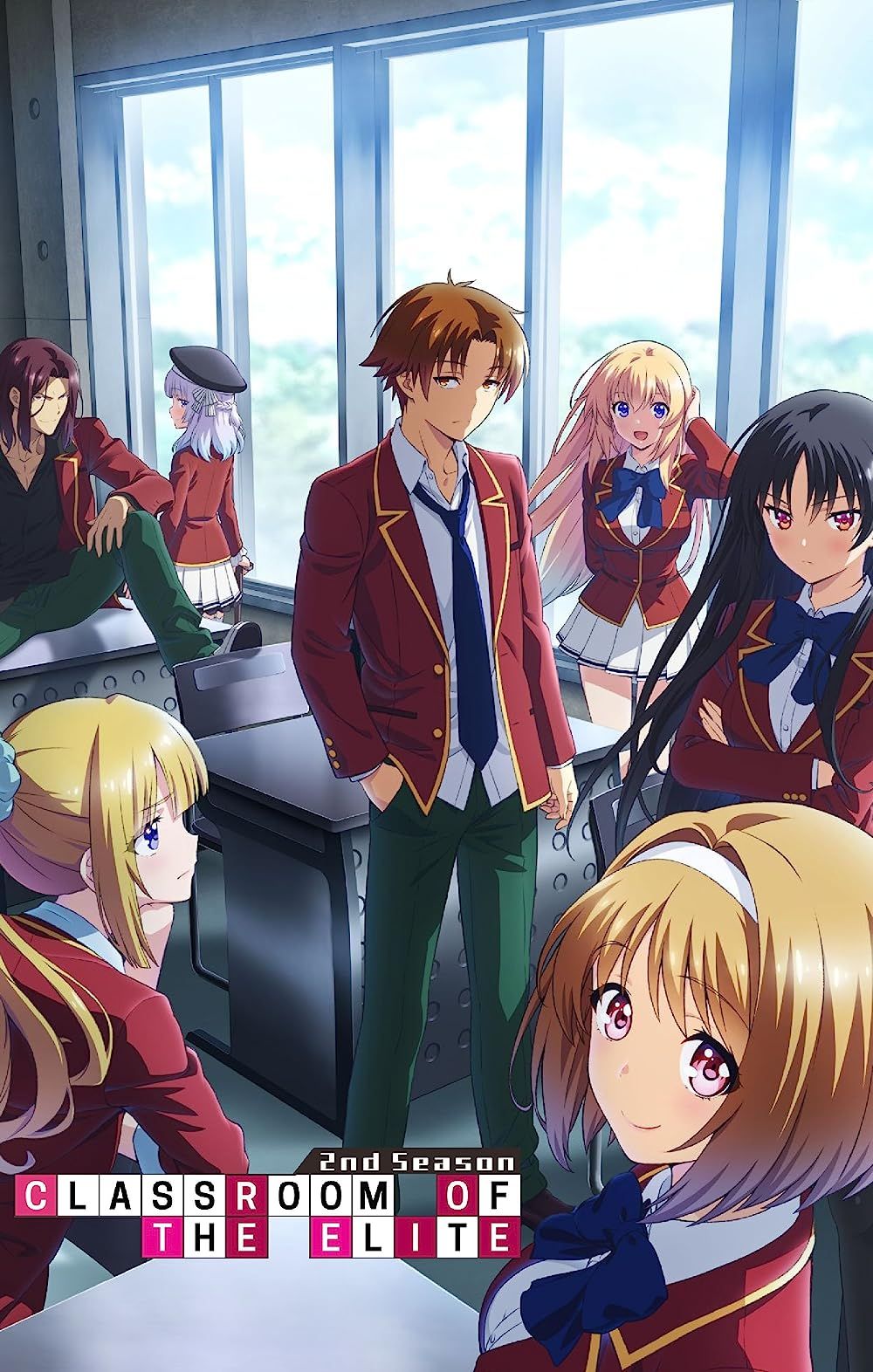 The students pose on poster for Classroom of the Elite
