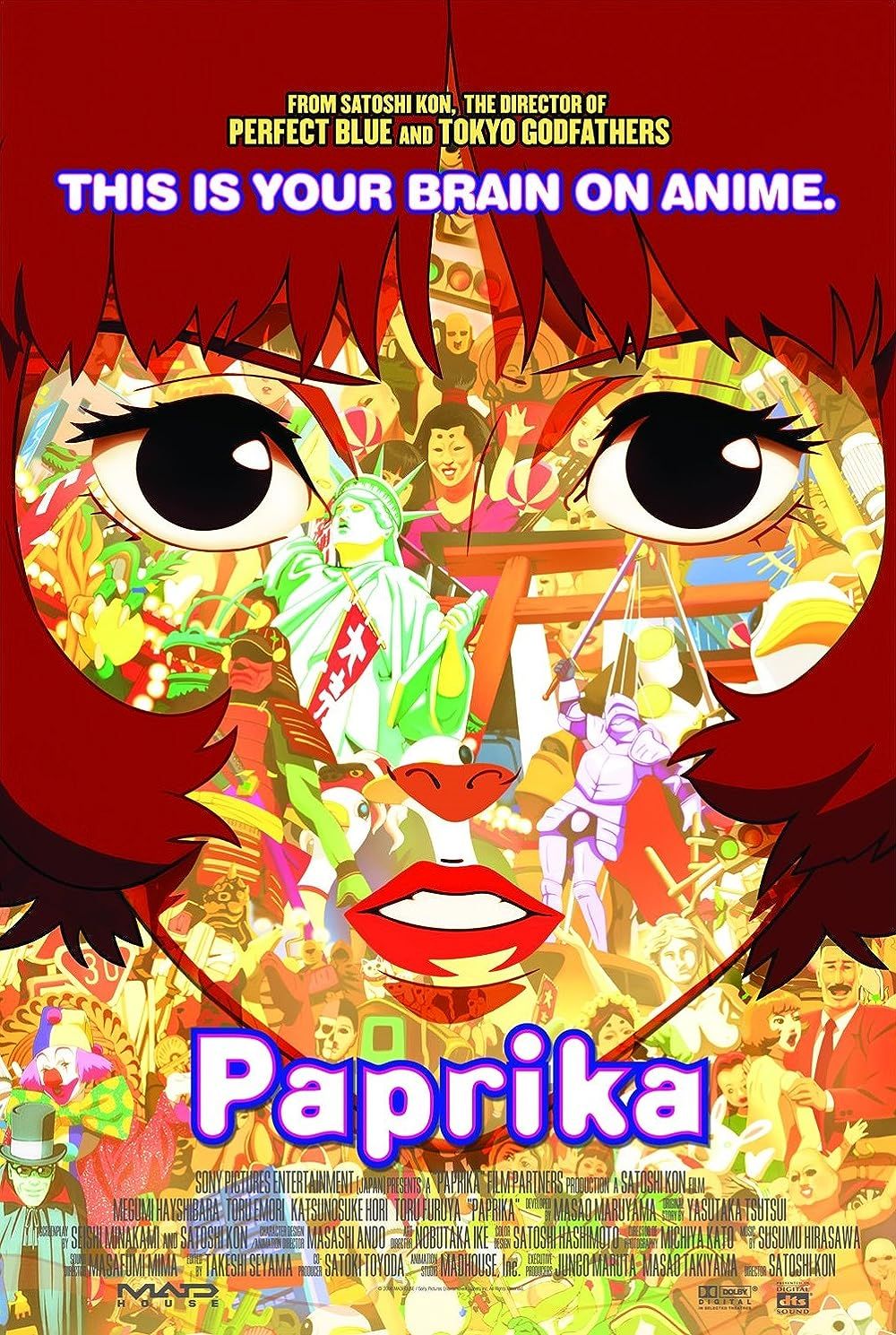 A poster for the anime, paprika