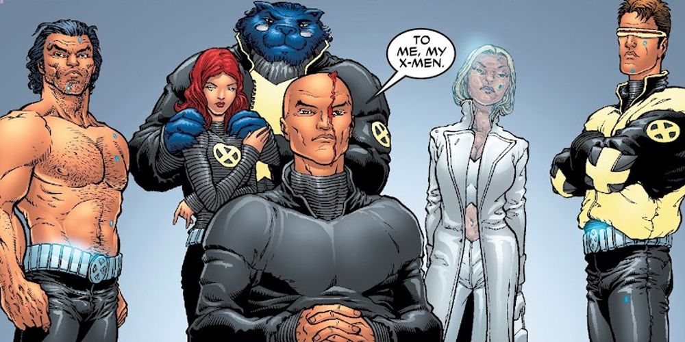 Prof. X leads the New X-Men in New X-Men