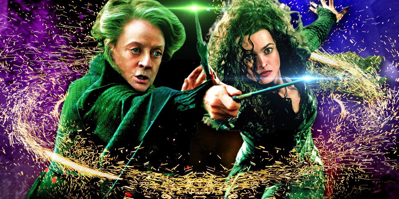 Professor McGonagall vs Bellatrix Lestrange collage