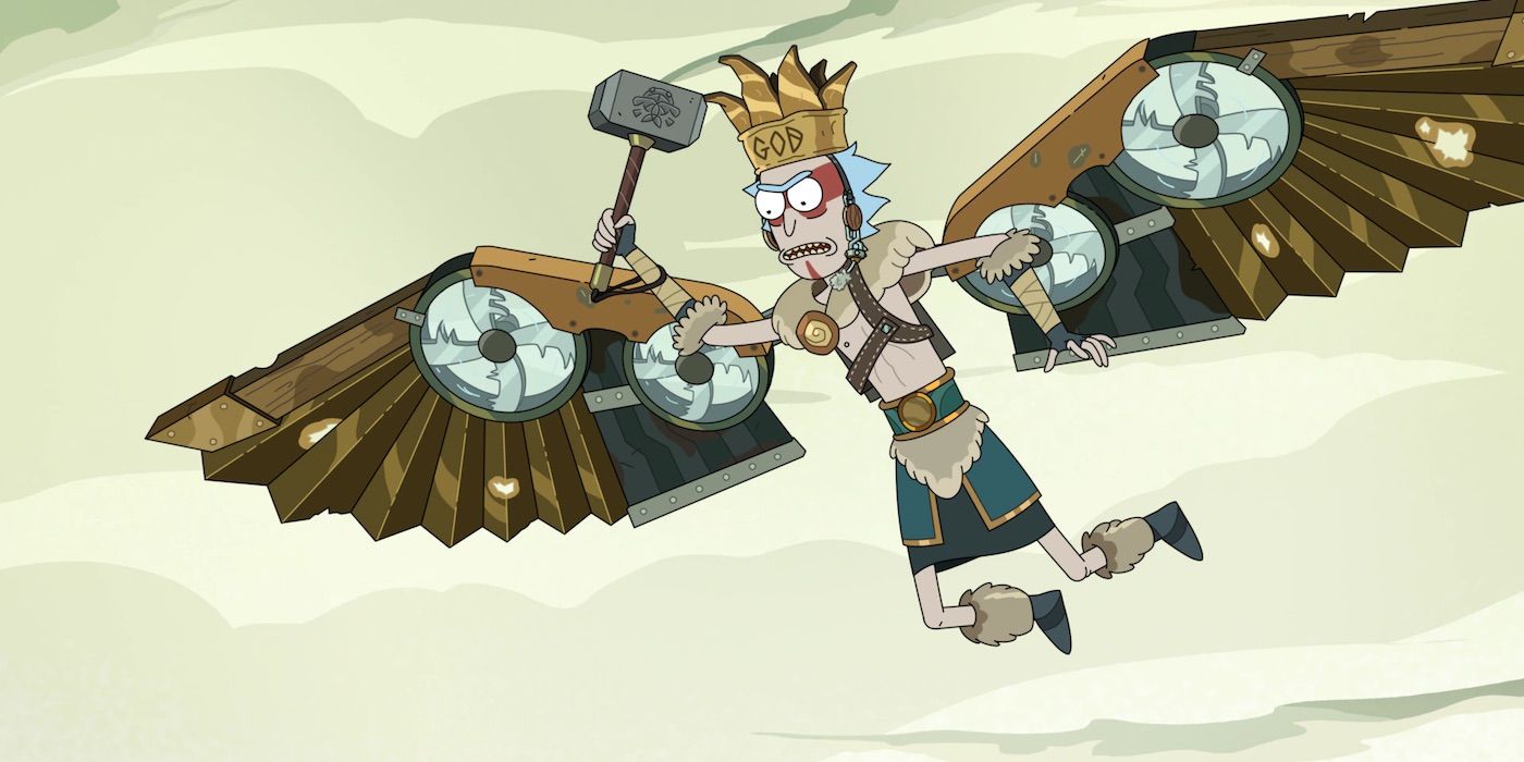 Rick and Morty has Rick wielding a hammer