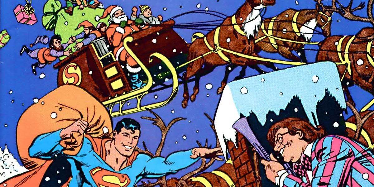 Superman and Santa Claus teaming up