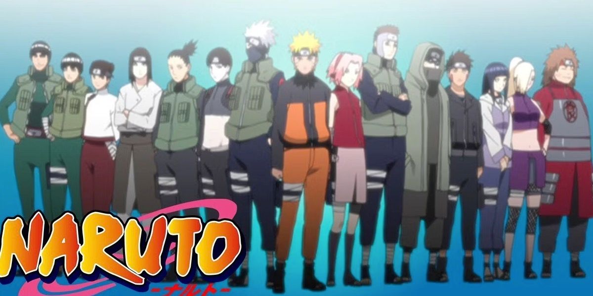 Naruto Shippuden Opening 5 showing the Naruto cast