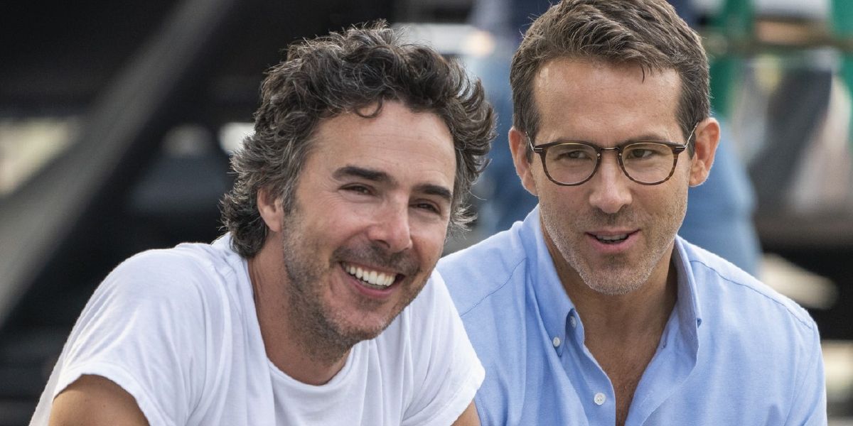 Shawn Levy and Ryan Reynolds on the set of Free Guy