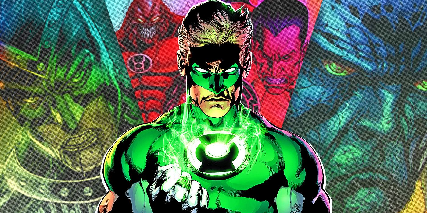 Split Images of Green Lantern and Villains