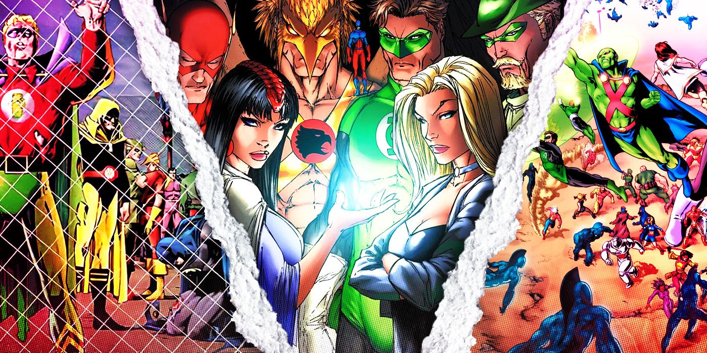 Split Images of Justice League