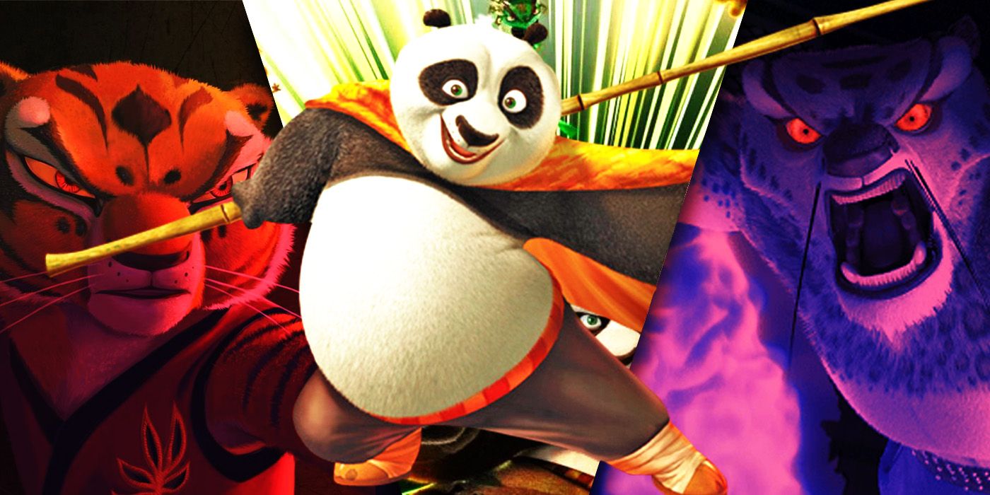 Split Images of Kungfu Panda Characters