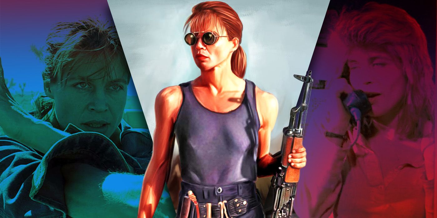 Split Images of Terminator's Sarah Connor