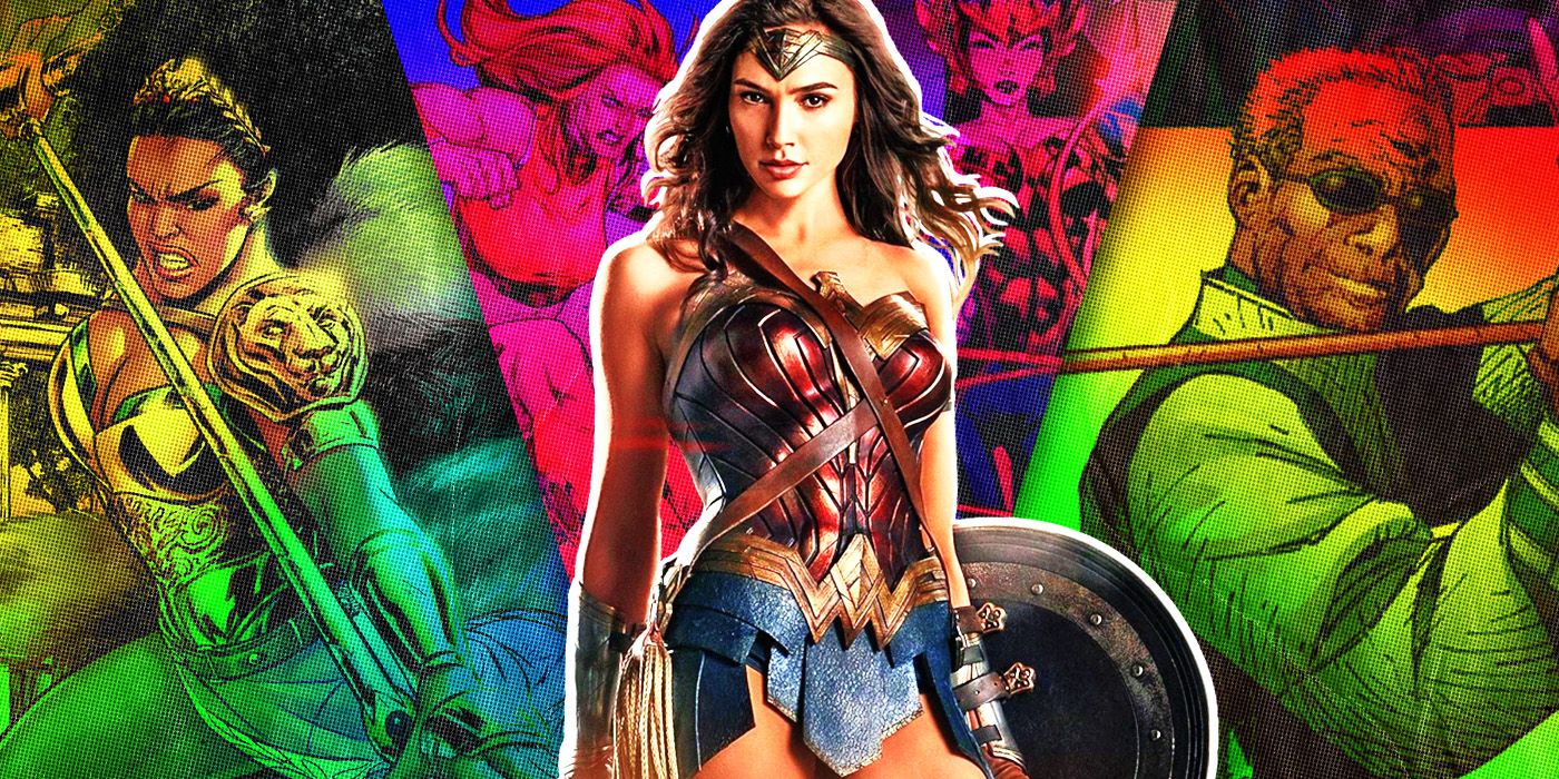 Split Images of Wonder Woman Characters