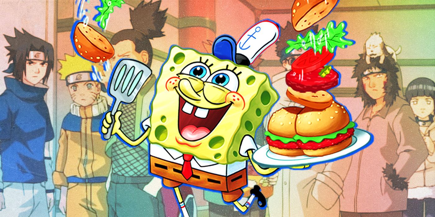 Spongebob Squarepants Fry Cook and Naruto Chuni Exam