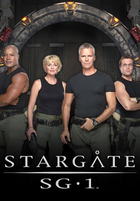 Stargate SG-1 series cover art featuring Amanda Tapping and Richard Dean Anderson