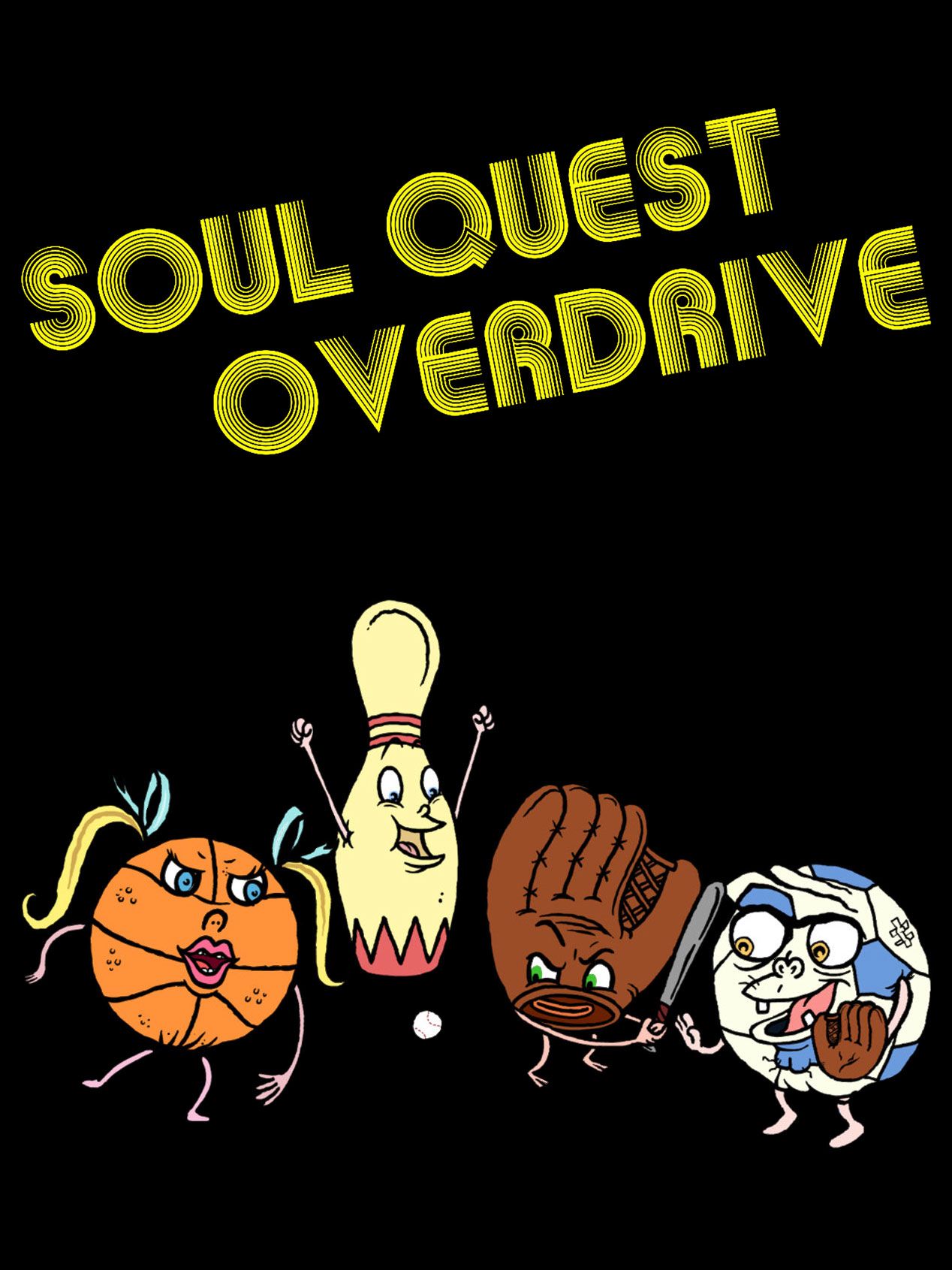 The Cast play together on the Soul Quest Overdrive Poster