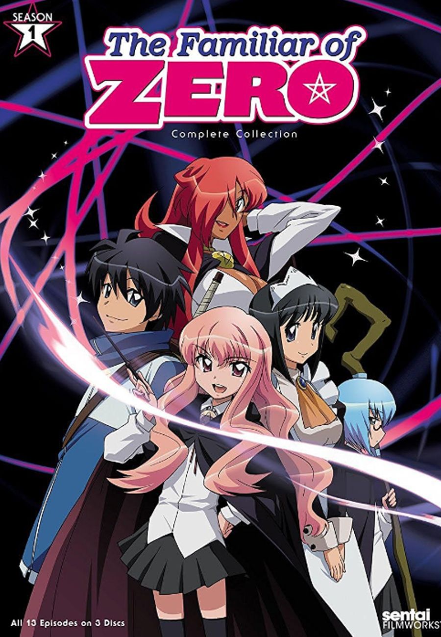 Arte da capa da 1ª temporada do anime The Familiar of Zero