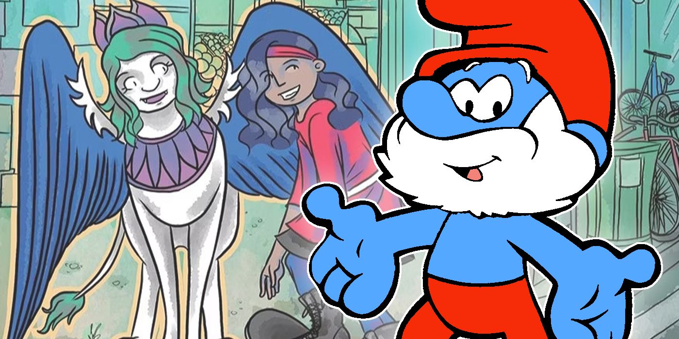 Papa Smurf and characters from Legends in the Heights