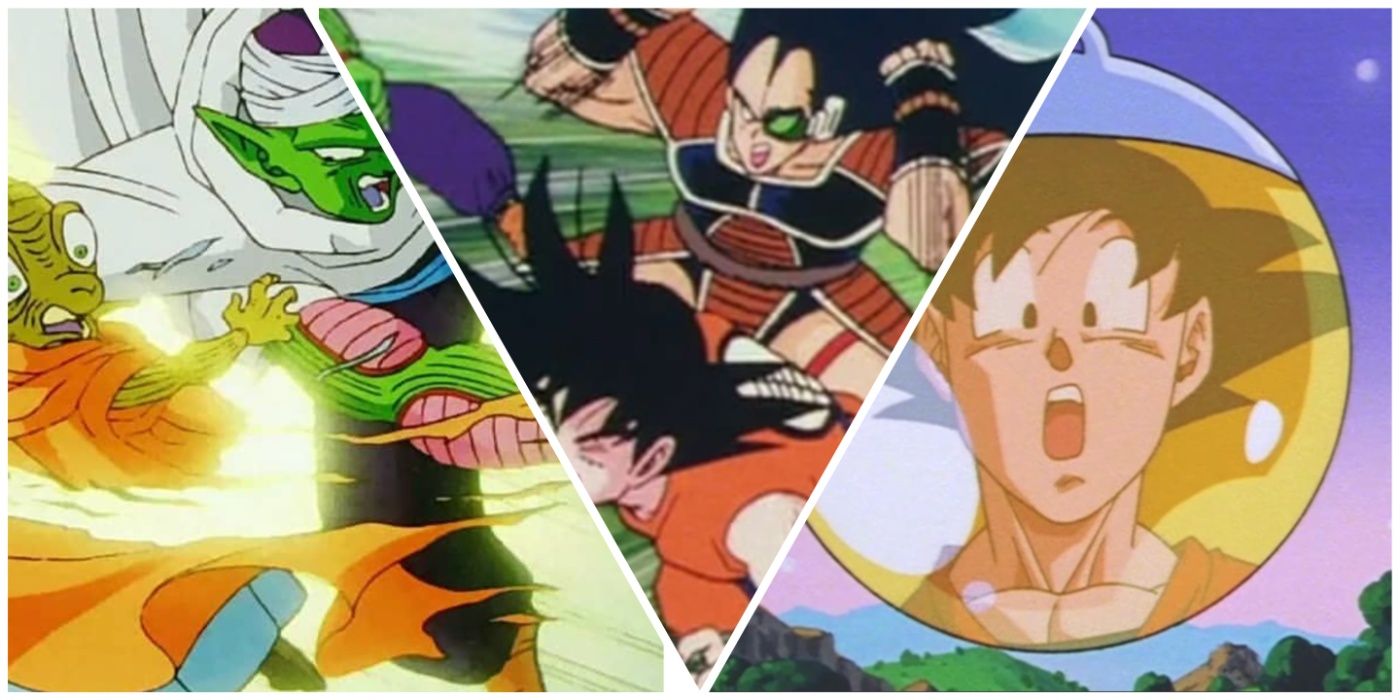 Piccolo and Babidi, Goku and Raditz, and Goku with Potara Earring from Dragon Ball.