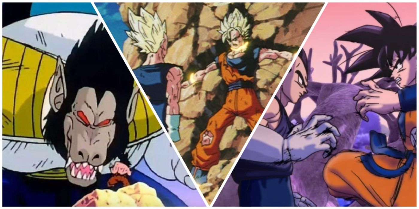 Vegeta's battles against Goku in Dragon Ball Z and Dragon Ball Super.