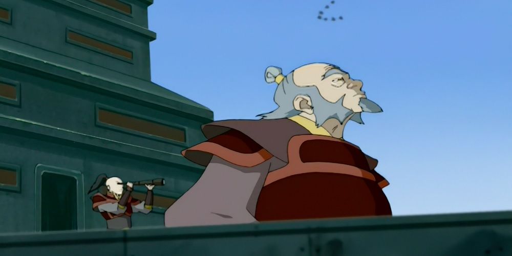 Iroh and Zuko look out into the distance, Avatar The Last Airbender