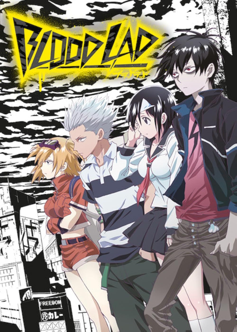 Blood Lad's cast of characters posing on the official poster