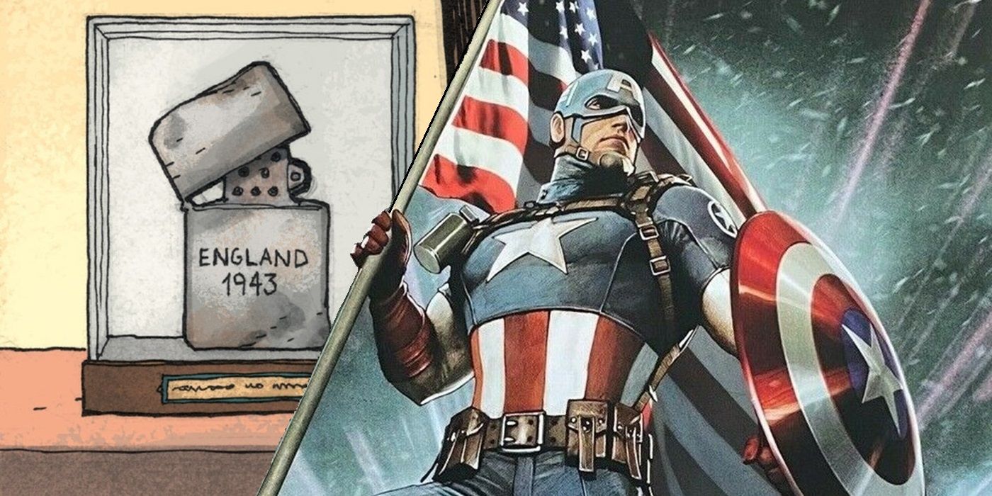 Captain America and his cigarette lighter