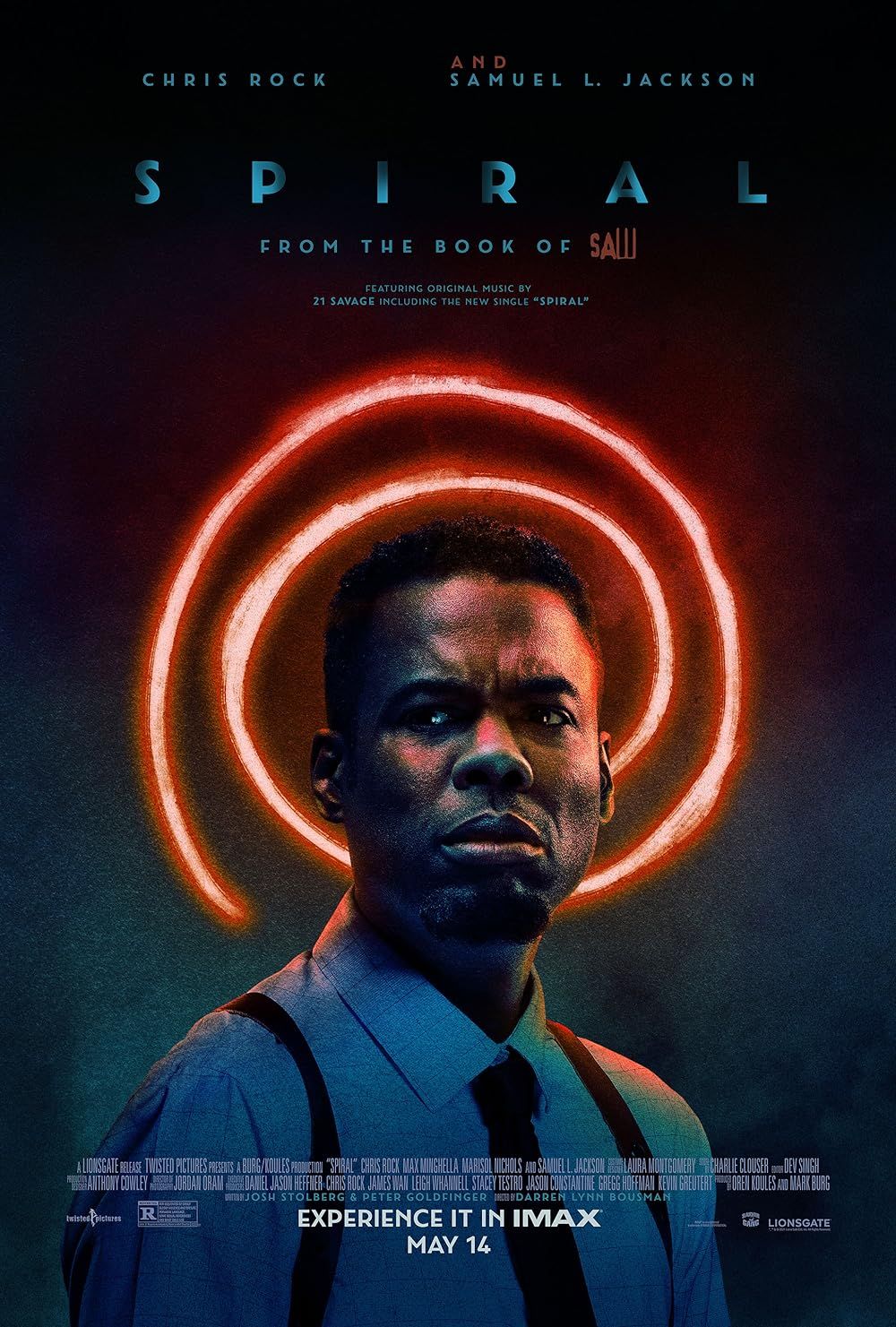 Chris Rock looking confused on the poster of Spiral Saw