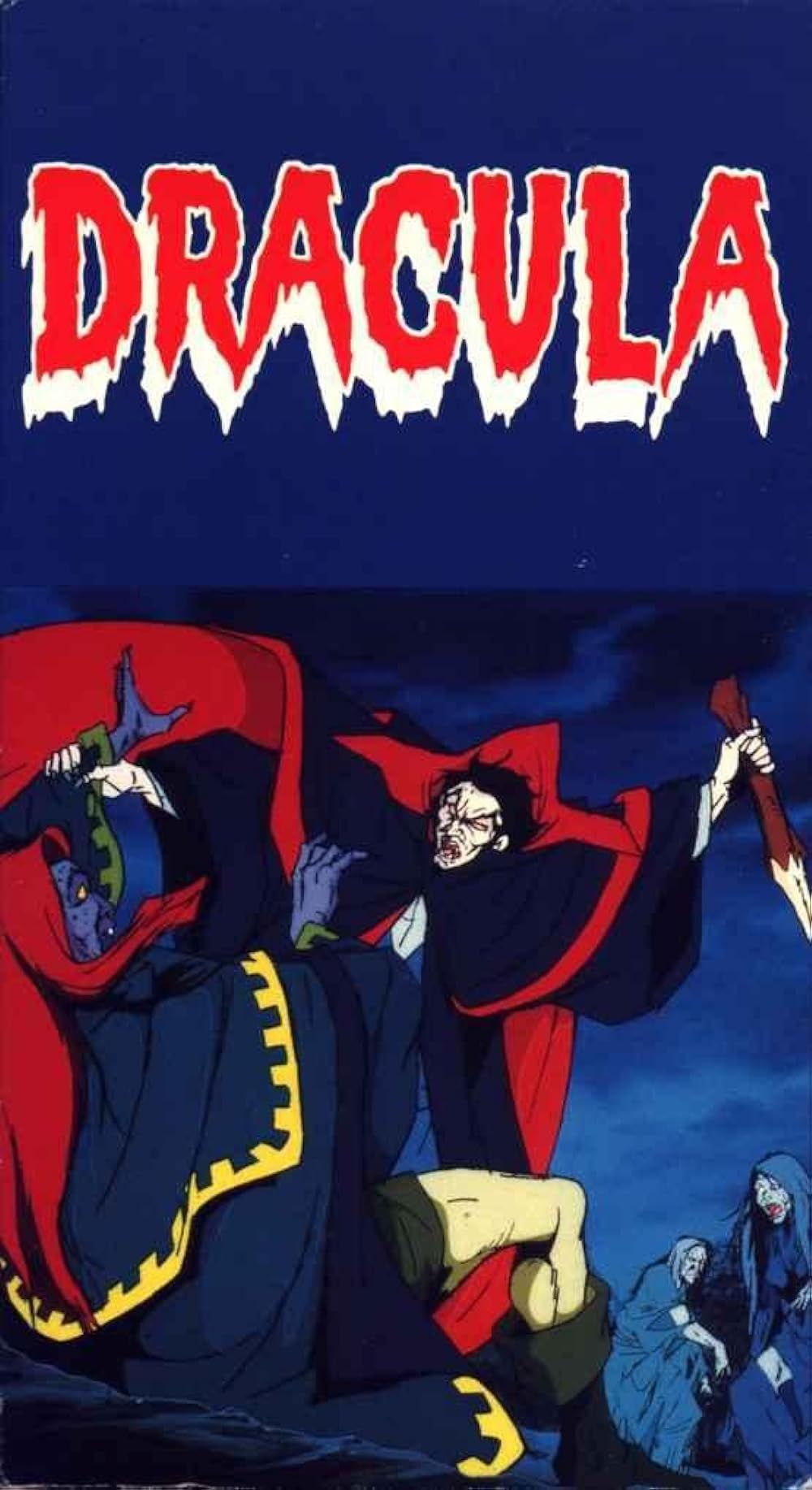 Dracula about to stab someone on the poster of Dracula: Sovereign of the Damned