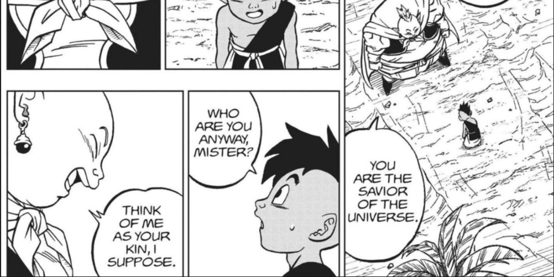 Grand Supreme Kai greets Uub in Dragon Ball Super manga.
