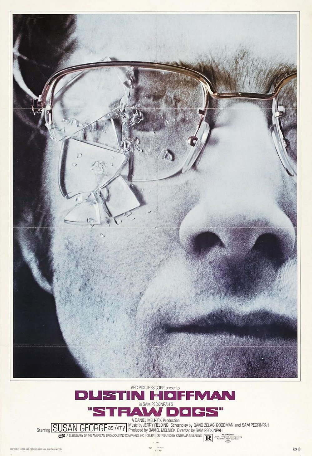 Dustin Hoffman on the poster of Straw Dogs from 1971
