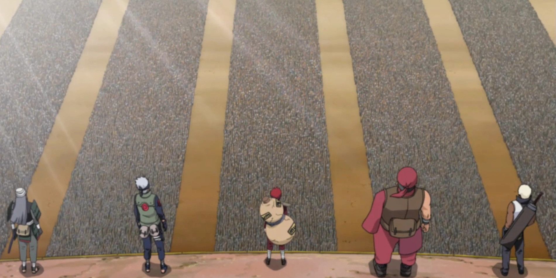 Ninjas gathering for the Fourth Shinobi World War in Naruto