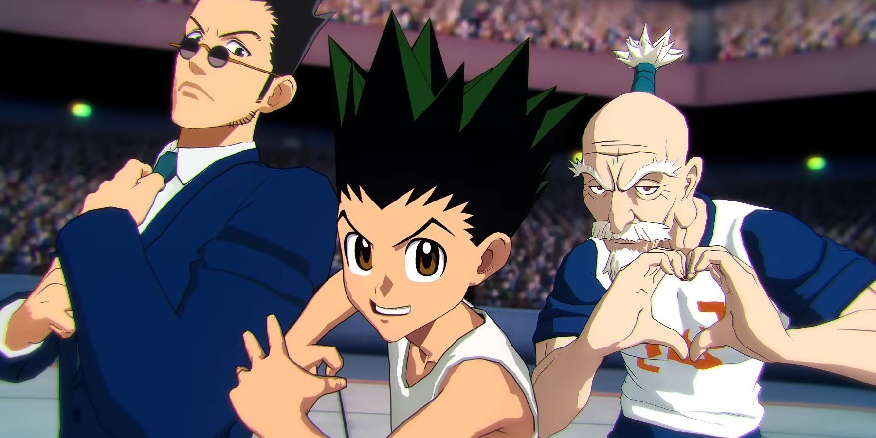 Gon Freecss and his teammates in the upcoming Hunter x Hunter fighting video game.
