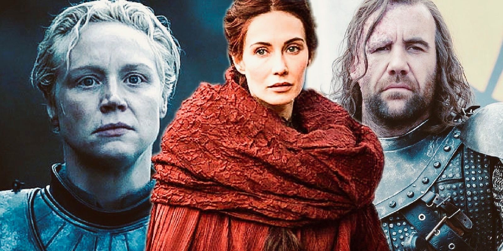 Brienne, Melisandre and The Hound in Game of Thrones