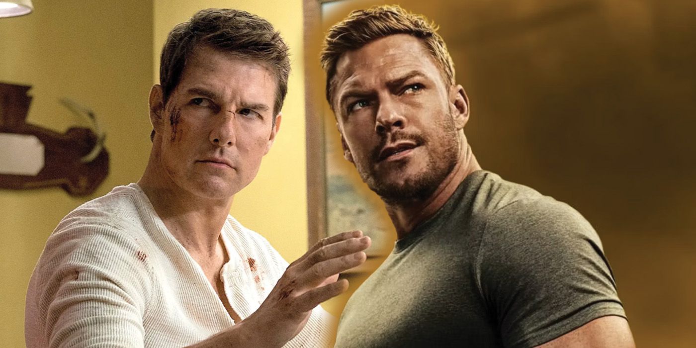 Tom Cruise and Alan Ritchson as their respective Jack Reachers.