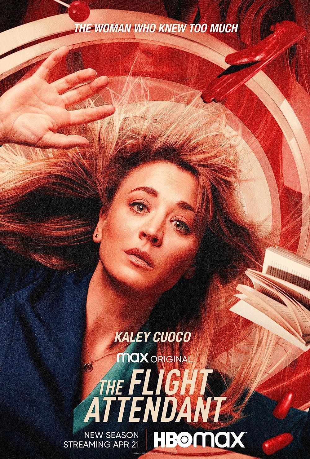 Kaley Cuoco on the poster of The Flight Attendant