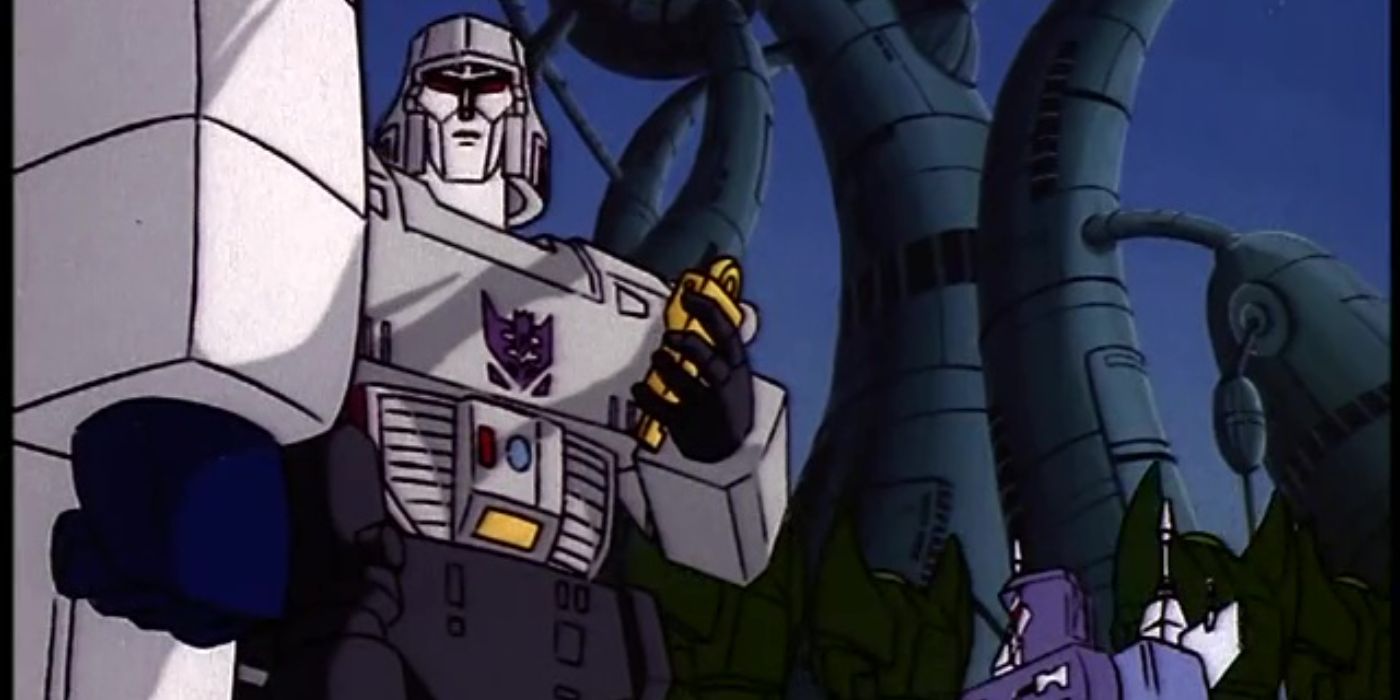 Megatron sosteniendo la tecla Vector Sigma.