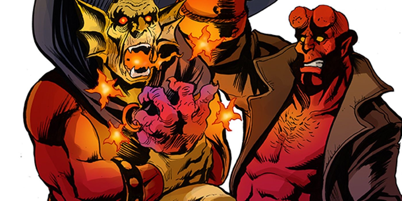 Etrigan the Demon teaming up with Hellboy