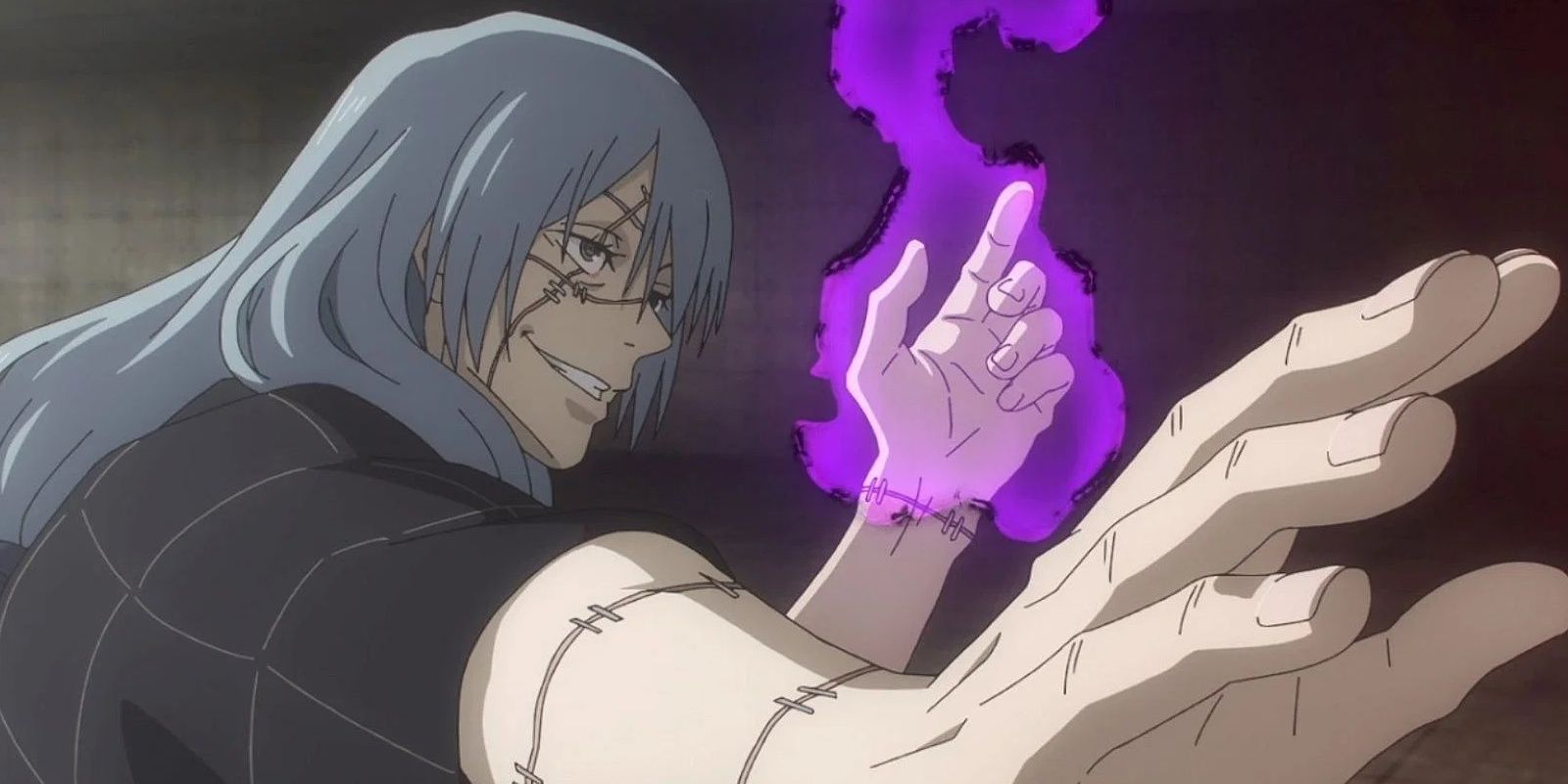 Mahito using purple curse energy in Jujutsu Kaisen