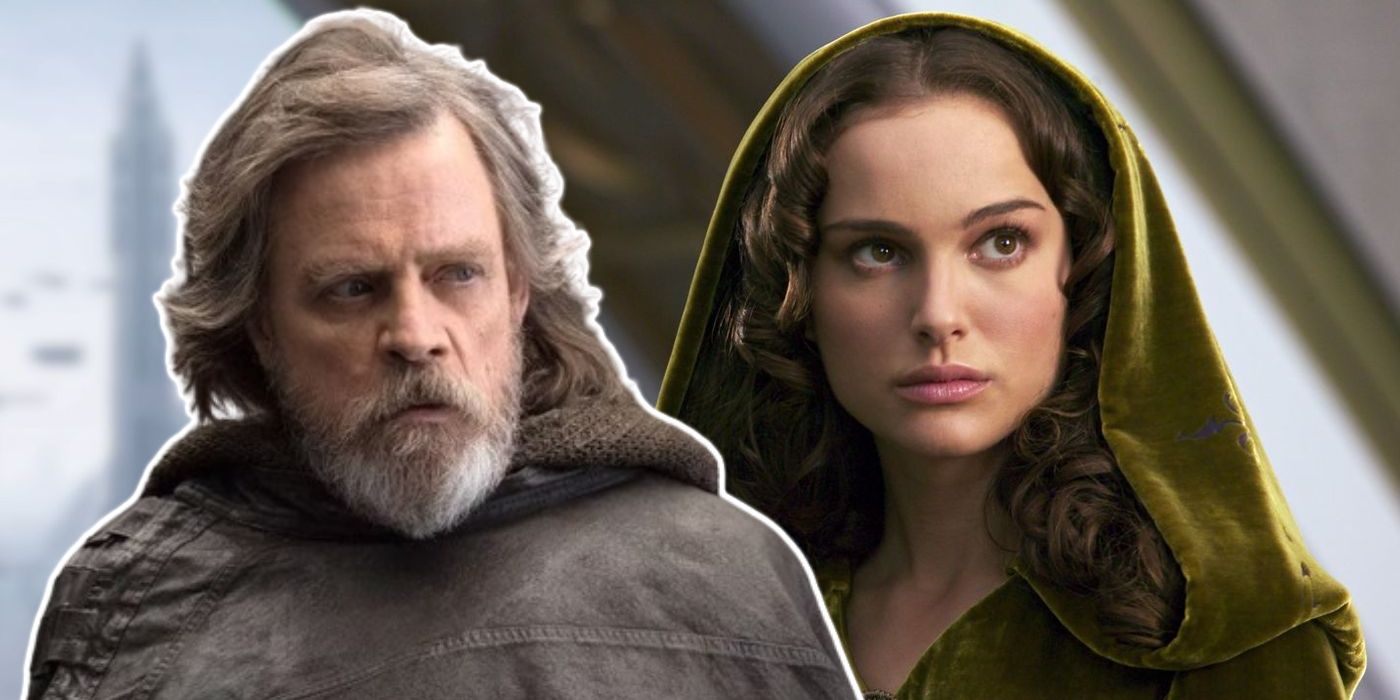 Mark Hamill as Luke Skywalker, Natalie Portman as Padme Amidala (Star Wars)