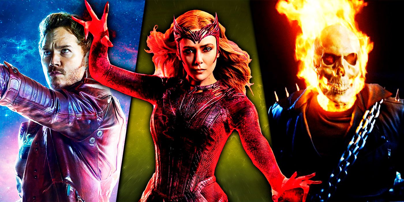 MCU Scarlet Witch, Star-Lord and Ghost Rider