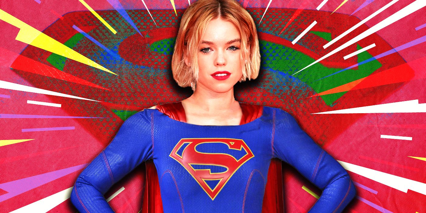 Milly Alcock em arte de fã como Supergirl