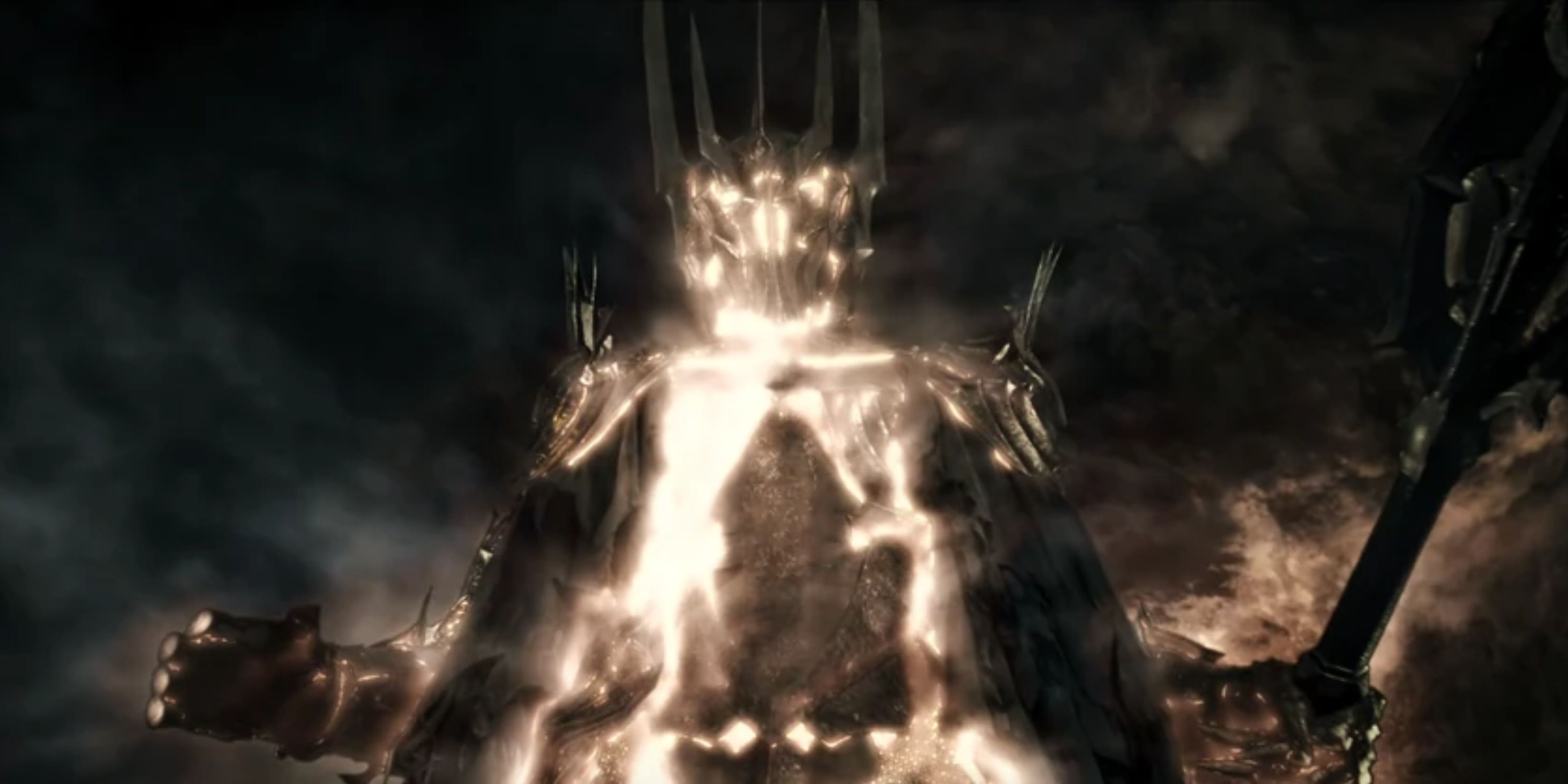 Sauron explodindo após o cerco de Barad-Dur