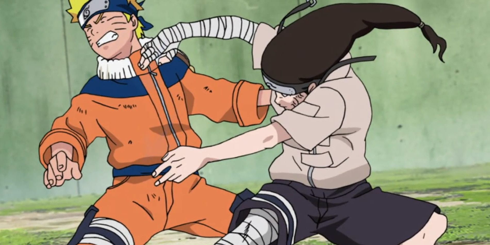 Naruto fighting during the Chunin Exams 