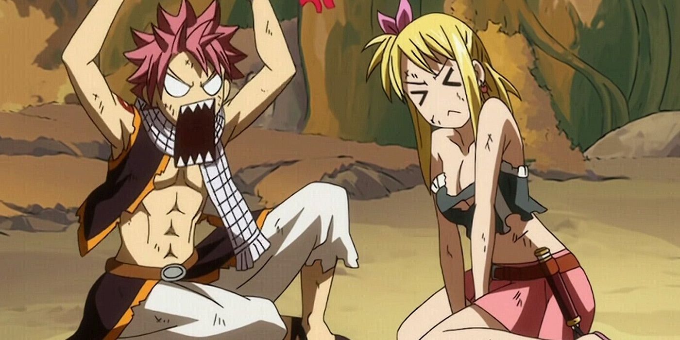 natsu and lucy are annoyed