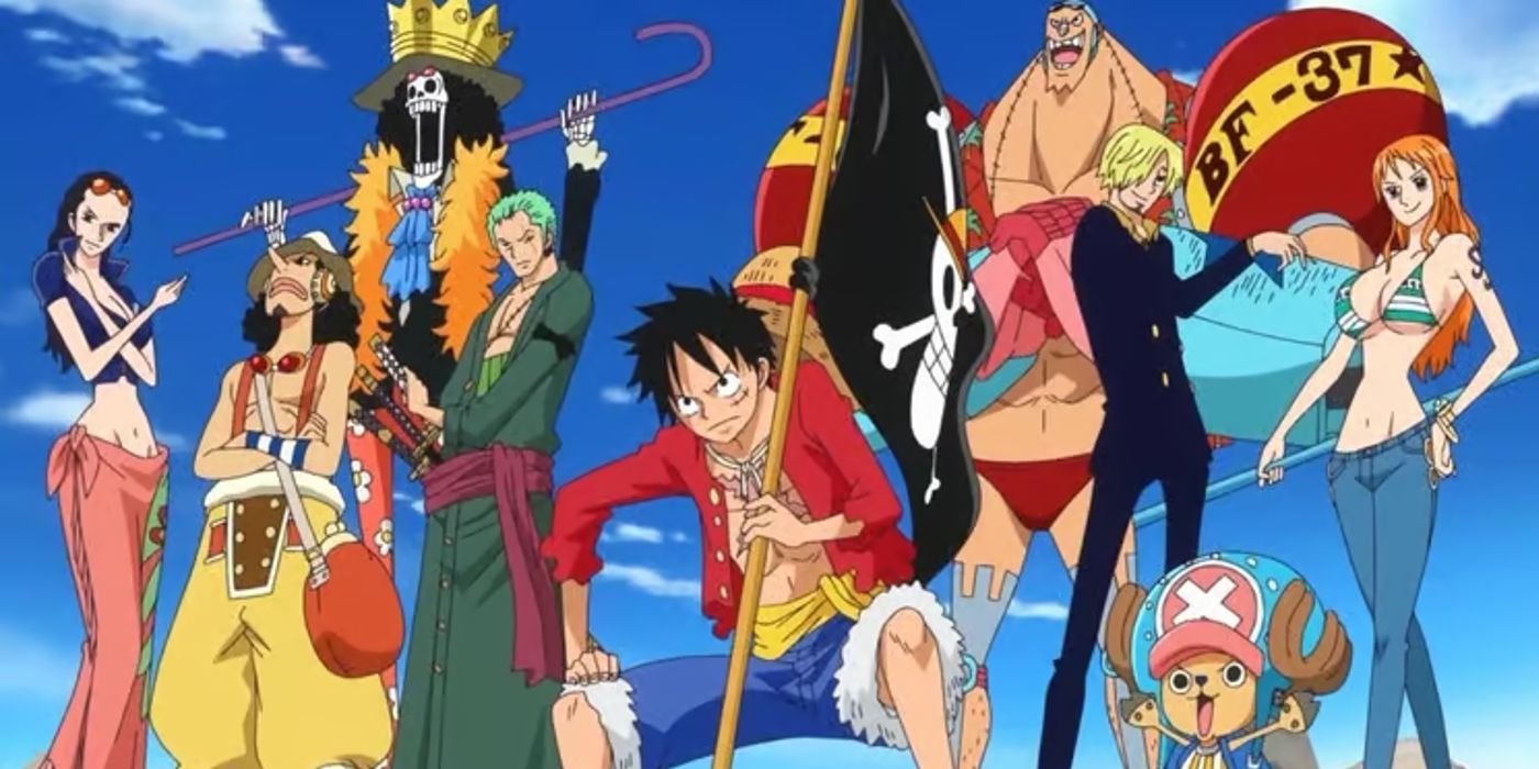 The Post Timeskip Straw Hat Pirates make a determined stance in One Piece.