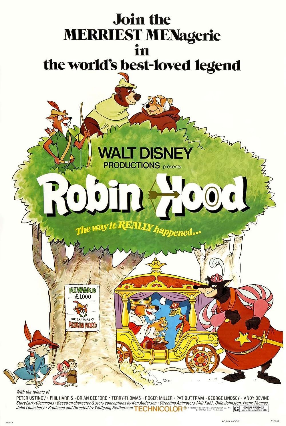 Poster of Robin Hood, the 1973 Disney classic